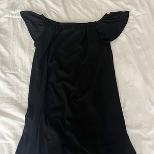 Black Cap Sleeve Dress